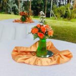 Orange Roses & Baby's Breath in Vase